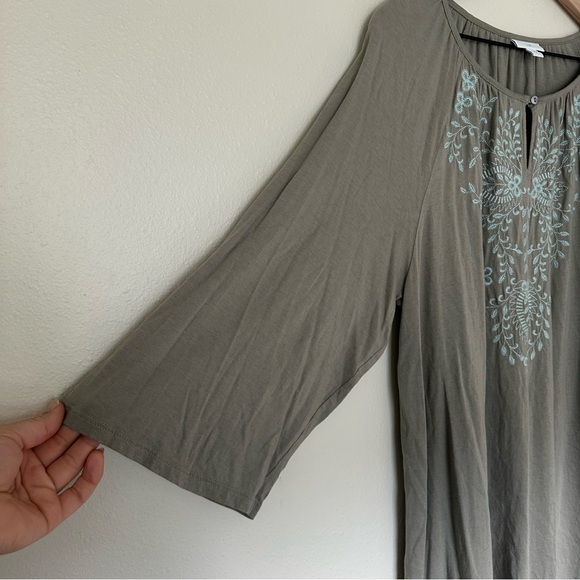 J JILL Embroidered Tunic Top - Picture 4 of 8